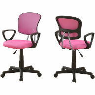 monarch-black-pink-mesh-office-chair