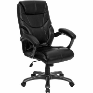 swivel-high-back-black-leather-overstuffed-executive-office-chair