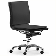 zuo-lider-white-armless-office-chair